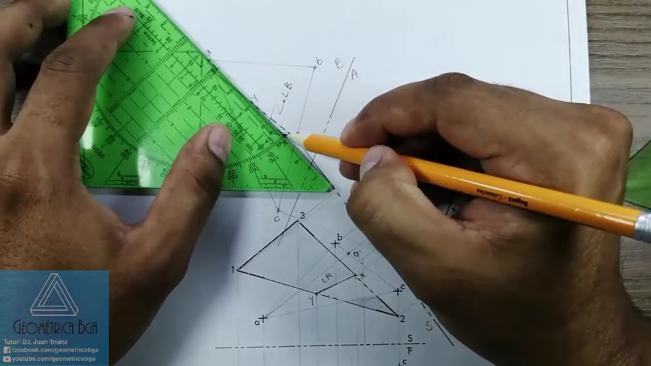# 67 Interseccion plano-plano. Metodo Tercera Proyeccion. Angulo Diedro - Geometria Descriptiva ✏️📐