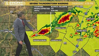Storms to the north of Bexar County continue through early evening