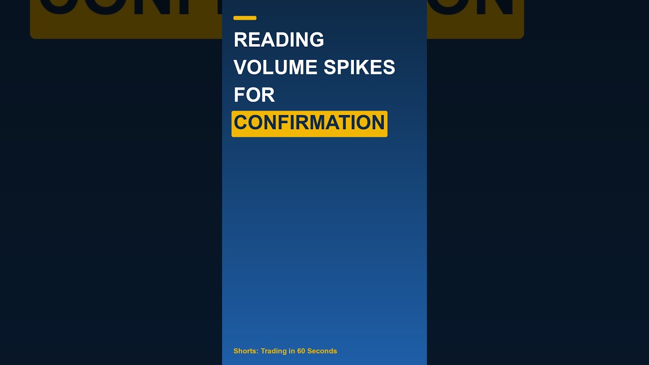 Thumbnail for Reading Volume Spikes for Confirmation #shorts