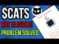 Cats Withdraw Not Eligible Problem Solved Must Watch