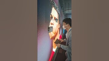 Successfully restored the portrait of young Cristiano Ronaldo.#leddisplay #ledscreen  #eagerled