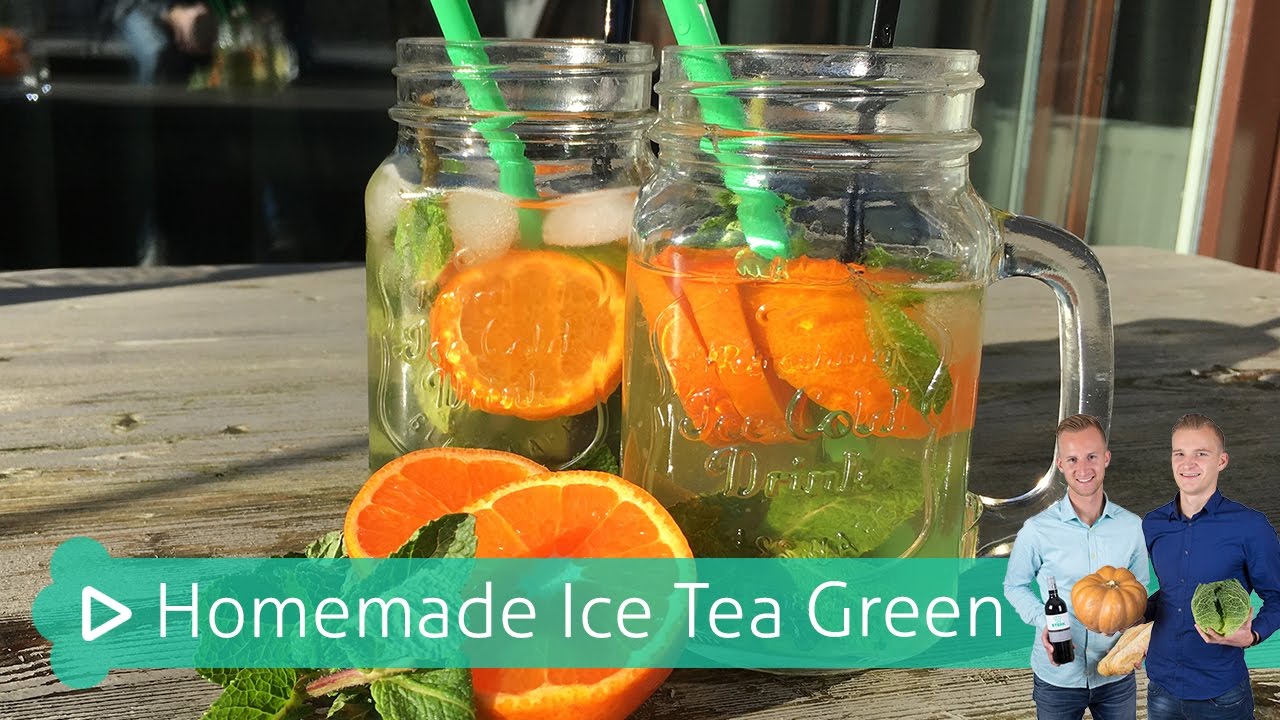 Homemade Ice Tea Green maak je eenvoudig zelf! Koken & bakken met