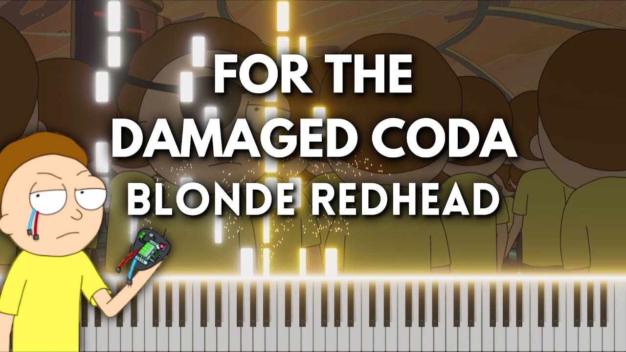 For the Damaged Coda by Blonde Redhead - Evil Morty Song Piano Cover (FREE MIDI)