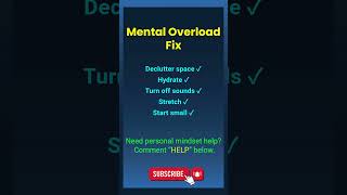 Mental Overload Fix DAILY MIND THERAPY | Quick Mind Tips for a Better Day
