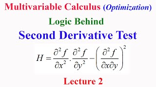 Multivariable Calculus Lecture 2 (Optimization) Proof : Logic behind second derivative test  AB-C^2