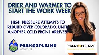A very brief warming drying trend expected to start the work-week