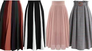 girls casual wear A-lin long skirts design/trendy long flayed maxi skirts for every occasion