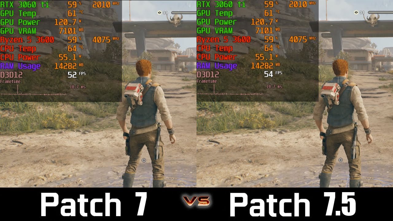 Star Wars Jedi Survivor Patch 7 vs Patch 7.5 - YouTube