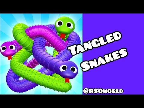 Tangled Snakes 🐍 game Level 61 to 70 gameplay 
