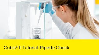 Pipette Check, According to DIN EN ISO8655, on the Cubis® II Lab Balance