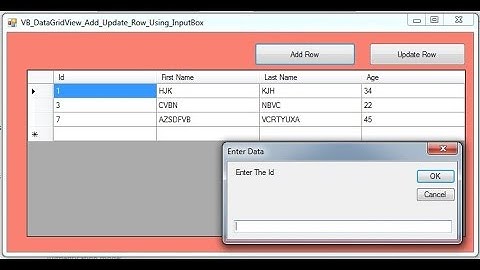 VB.NET - How To Add And Update A Row To DataGridView From InputBox In VB.NET [ With Source Code ]