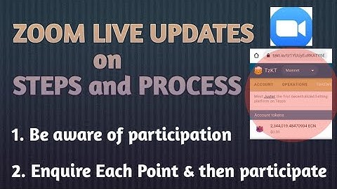 13th March, 2022. Zoom Live Updates (ECN pool steps)