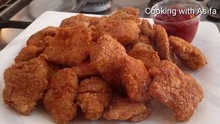 Chicken Nuggets 3 dozen in 30 minutes | homemade fast food-style crispy nuggets recipe-