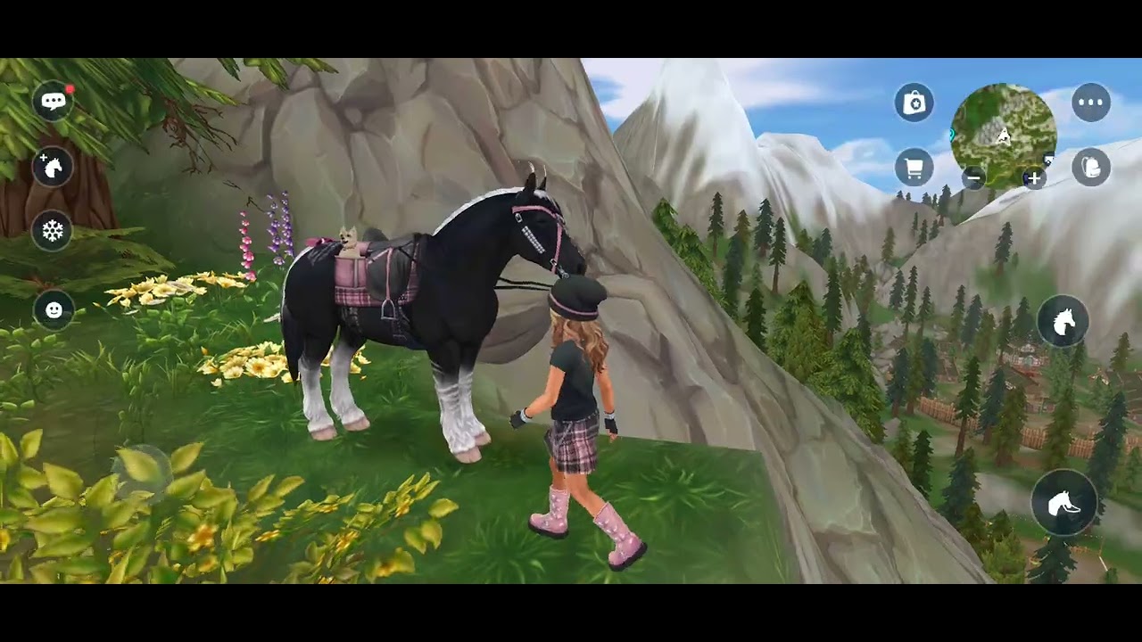 Ein Ausritt zum BERG -Grillplatz! ☀️🍃🏔 #starstable #viralvideo #pferdespiel 