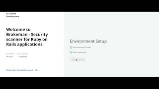 Course ID: 63157 | DevSecOps | Brakeman - Fresco Play Hands-on Solution