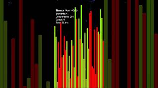 Thanos Sort — green vibrant probabilistic O(n log n) #algorithm #sortingalgorithms #thanos