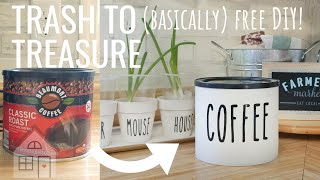 TUTORIAL: DIY Upcycled Farmhouse Coffee Canister | Rae Dunn Inspired Coffee Canister | DIY Farmhouse