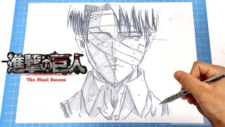 イラスト】(進撃の巨人 最終回)リヴァイ兵長 描き方！簡単なイラストの