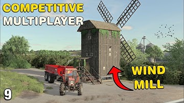 BUILDING A WINDMILL TO PROCESS OUR GRAIN Competitive Multiplayer Ladyhill FS25 Ep9