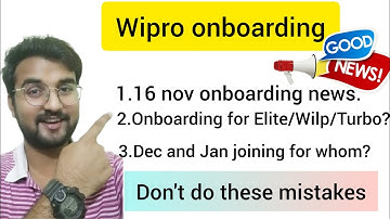 🔥🔥Wipro onboarding update for Elite/ Wilp/ turbo? 🔥🔥|| Wipro onboarding mail