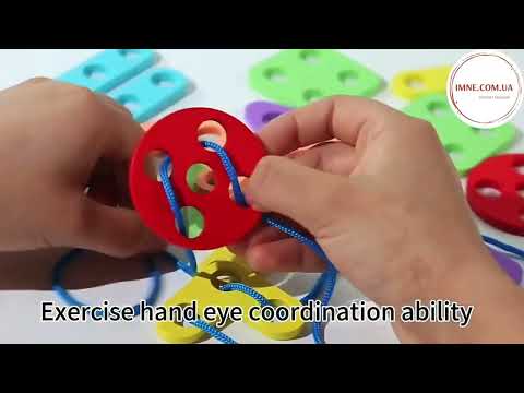 Іграшковий логічний набір Головоломка для дитини 2в1 3D Мозаїка конструктор Гра шнурівка Розвиток мислення, видео 1