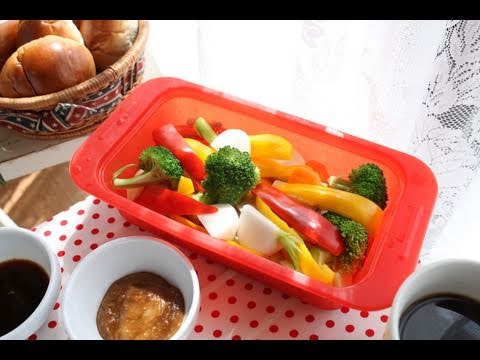 温野菜 電子レンジで簡単調理 の作り方 How To Make Steamed Vegetables Youtube