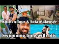 Swimming 🏊 After Very long Time with My Bffs || kitchen Ka Kiya Maine Make Over With Sofa 🛋️