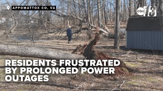 Residents in Virginia are frustrated by prolonged power outages following winter storm