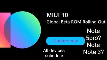 MIUI 10 global beta rom update schedule for all xiomi devices