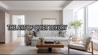 The Power of Minimalist Interior Design | How Minimalist Design Defines Modern Quiet Luxury Homes