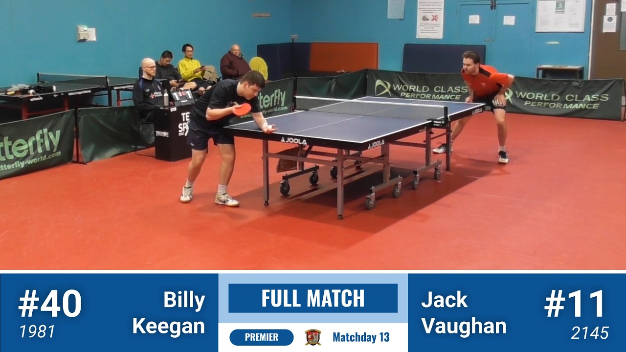 FULL MATCH | Billy Keegan vs Jack Vaughan | B&DTTL Prem | 2025-26