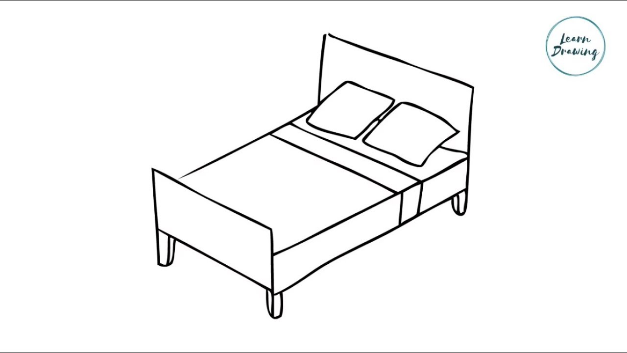 Bed Drawing Art : Draw the other elements of the bunk bed that are