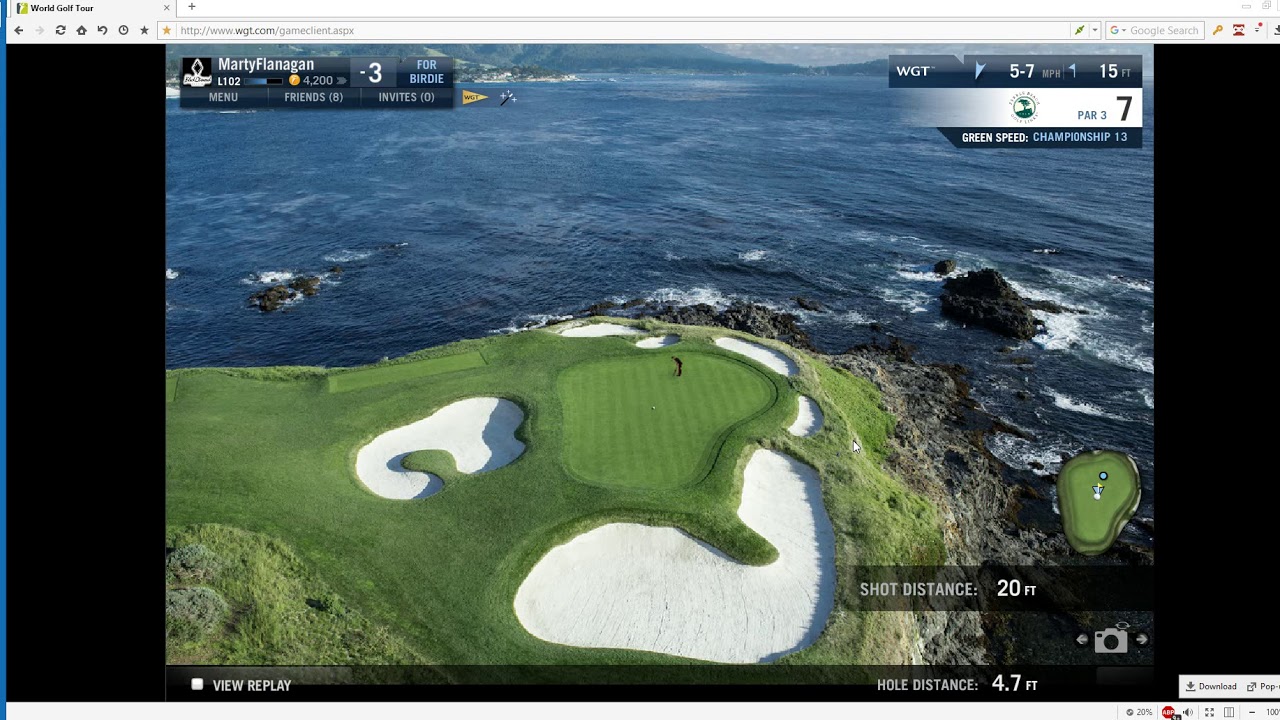 WGT - 18 Holes @ Pebble Beach (Uneven Lies)