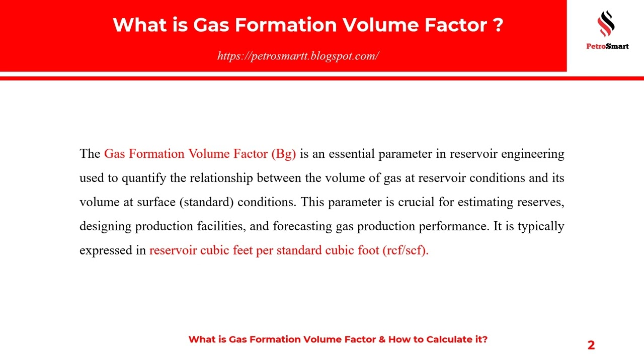 What is Gas Formation Volume Factor and How to Calculate it?