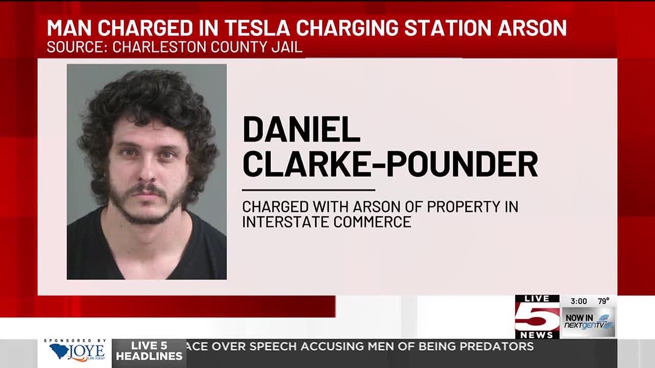 VIDEO: Lowcountry man charged in connection to North Charleston Tesla chargers arson
