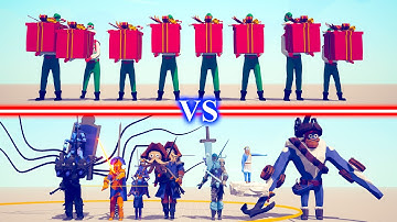 PRESENT ELF Team vs NEW SECRET Team - Totally Accurate Battle Simulator TABS