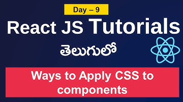 Component styling in react | How to apply css in react|React js in telugu |  React js #reactjs  #jsx