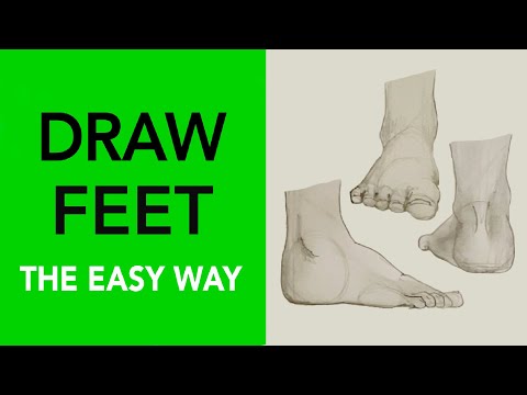 How to Draw Feet  Easy Stepbystep Drawing Tutorial