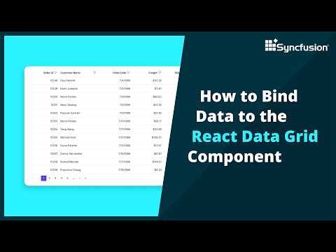 How to Bind Data to the React Data Grid Component