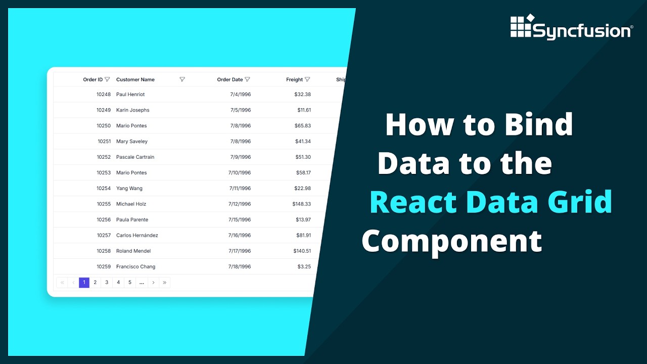 How to Bind Data to the React Data Grid Component - YouTube