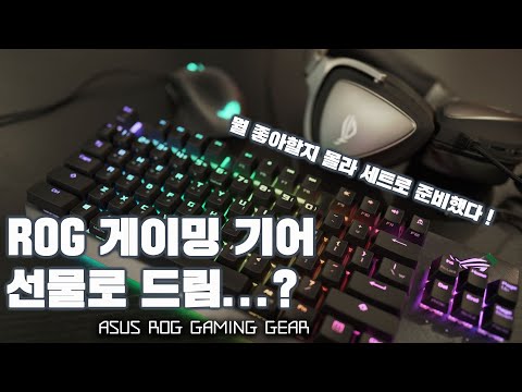 ASUS 게이밍 기어를 두고 만담을... ? 이게 리뷰는 아닌데... 여튼, 세트로 준비했습니다. 선물 받아가세요~