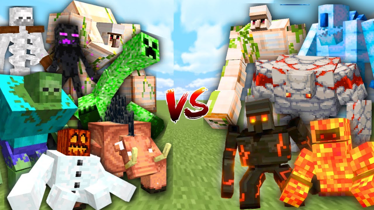 Ultimate MUTANT MOBS vs GOLEMS in Minecraft Mob Battle - YouTube