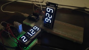 NTP clock with DHT22 sensor on 2 kind of led displays with TM1637 driver