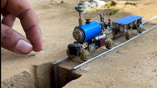 DIY train machine motor in train engine || Science project cnc train machine Pat 1