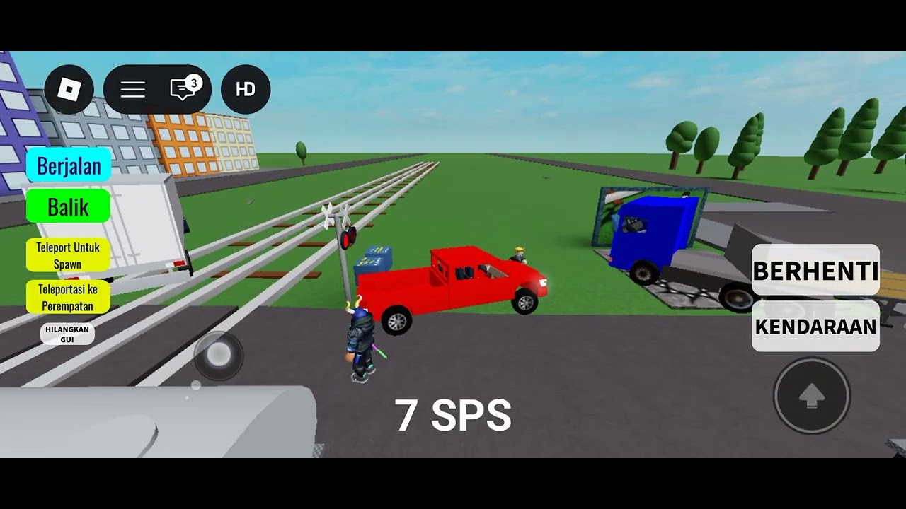  Nyangkut di rel kereta #roblox
