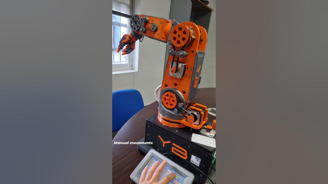 3D printed robot arm 6dof - manual movements - YouTube