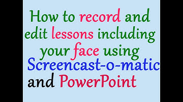 How to record lessons and include your face using Screencast-o-matic (for free) 2020