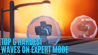 Top 6 Hardest waves on Expert mode | Tower Blitz