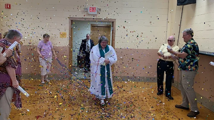 Confetti Cannons in honor of Pastor Cathi