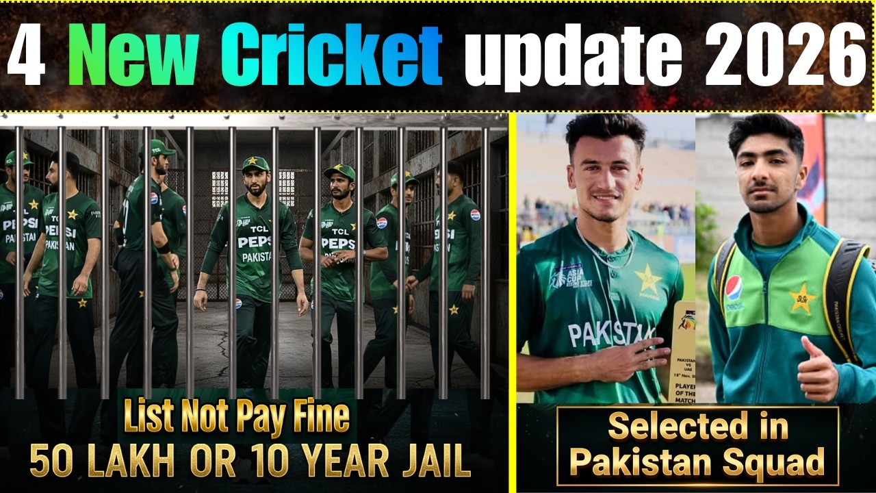 4 latest update | Pakistan Team Squad for Bangladesh | Pakistan Players list not pay any Fine to PCB